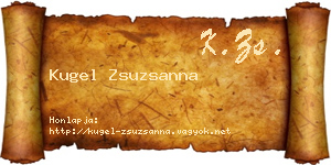 Kugel Zsuzsanna névjegykártya