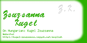 zsuzsanna kugel business card